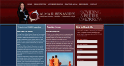 Desktop Screenshot of benavidesfamilylaw.com